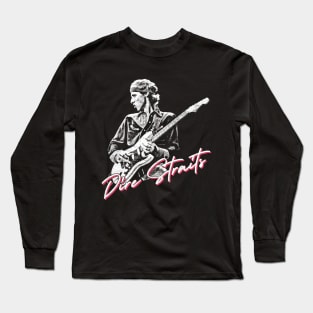 Dire Straits // Retro Faded Style Fan Design Long Sleeve T-Shirt